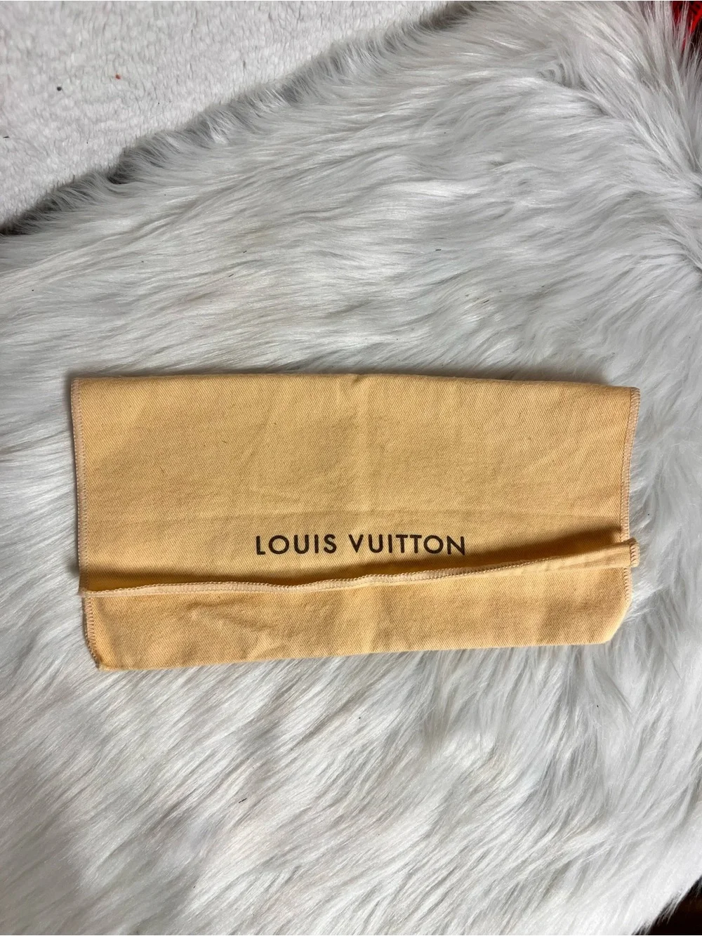 Louis Vuitton Yellow Dust Bag with Black Logo